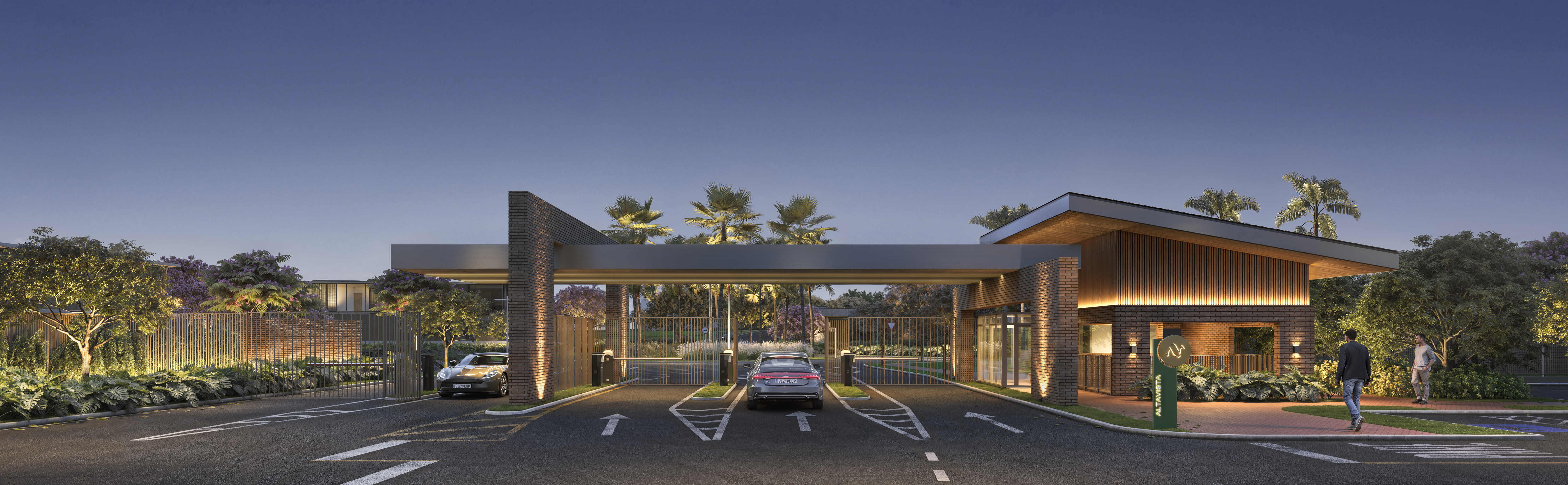 Portaria moderna do condomínio